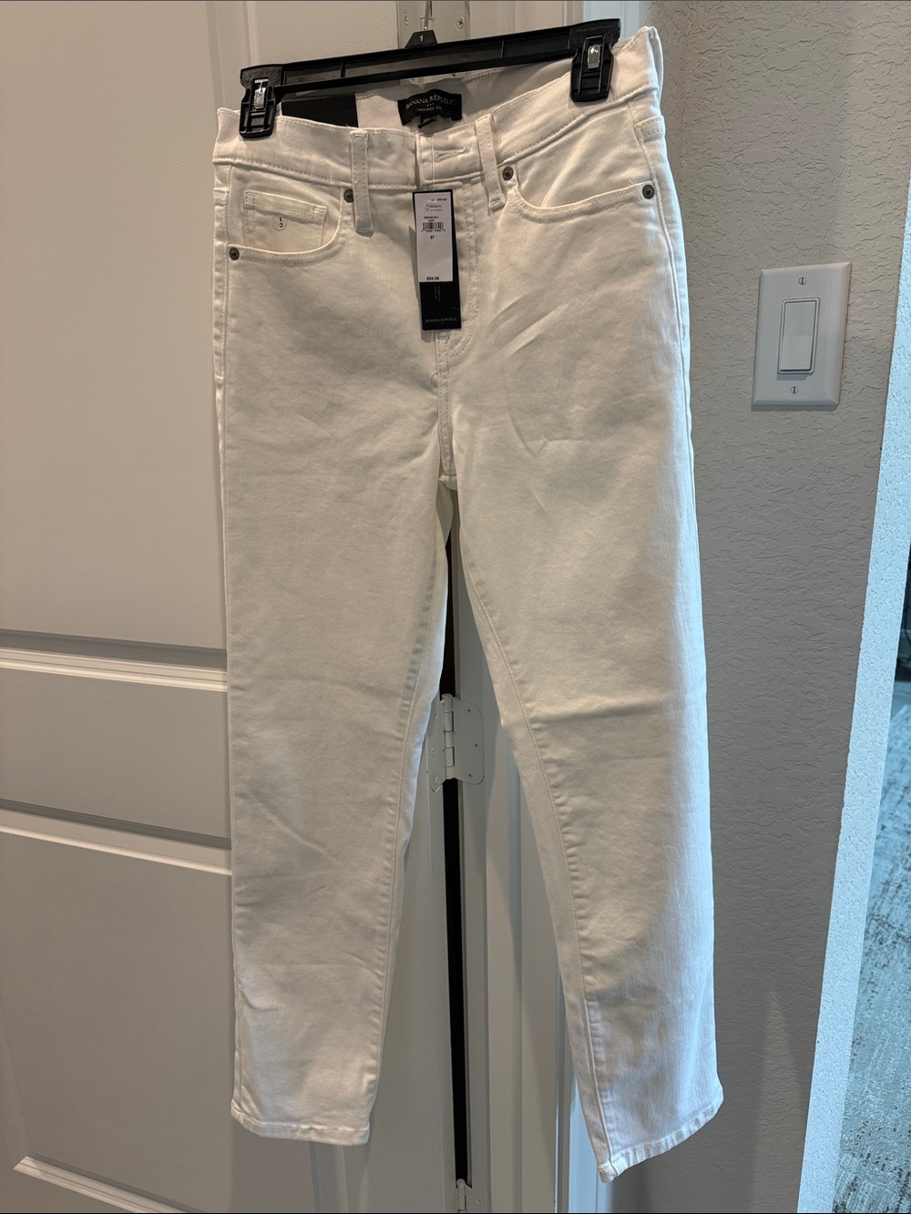 Banana Republic White High-Rise Jeans